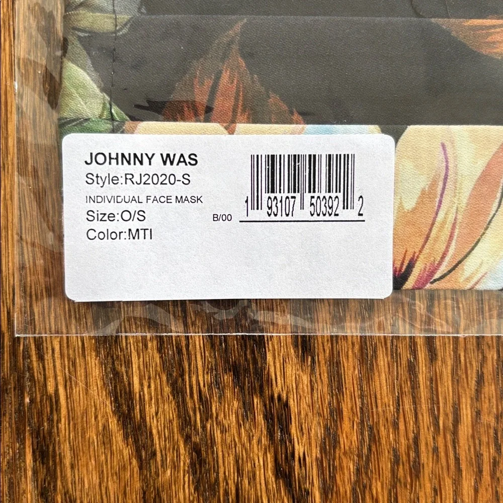 Johnny Was Set of 2 Multicolor Floral Striped Lining Face Masks One Size New